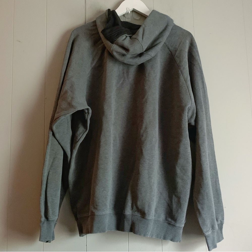 Adidas Essentials Pullover 3 Stripes Gray Hoodie … - image 2